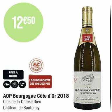 aop bourgogne côte d'or 2018 clos de la chaise dieu château de santenay