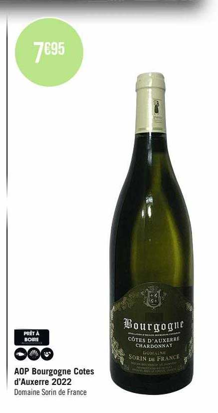 Aop Bourgogne Côtes D'auxerre 2022 Domaine Serin De France