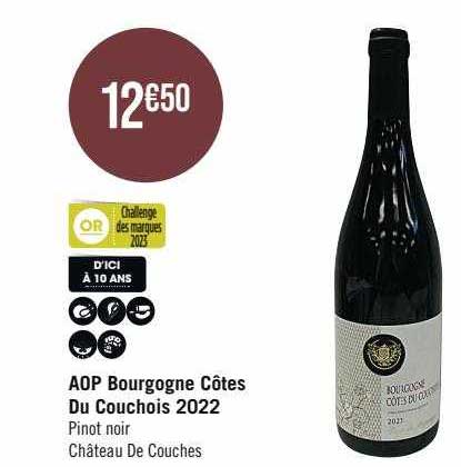 aop bourgogne côtes du couchois 2022 pinot noir château de couche