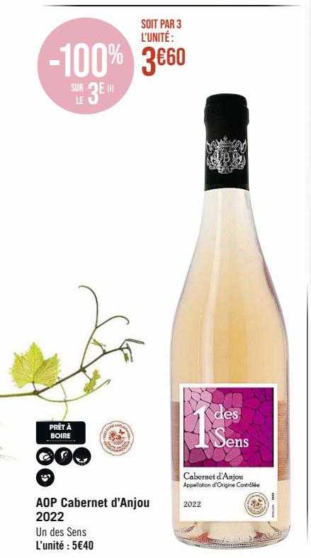 aop cabernet d'anjou 2022 un des sens