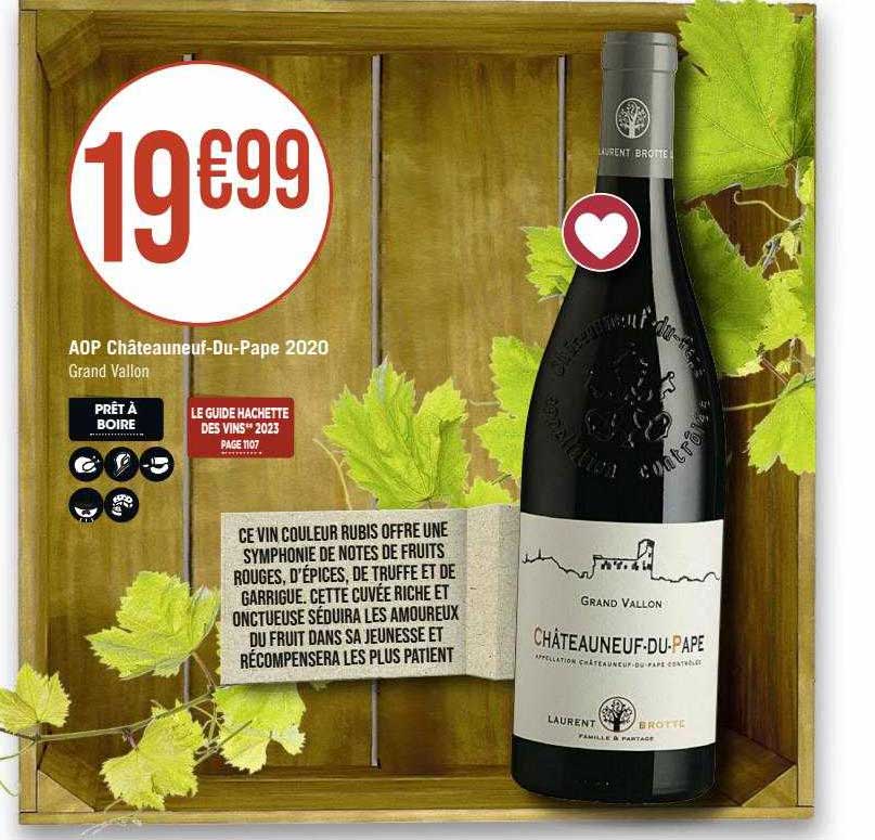 aop châteauneuf-Du-Pape 2020 grand vallon
