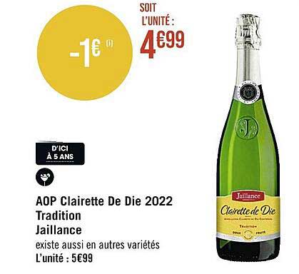 aop clairette de die 2022 tradition jaillance