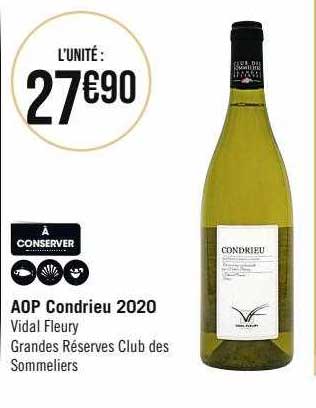 aop condrieu 2020 vidal fleury grandes réserves club des sommeliers