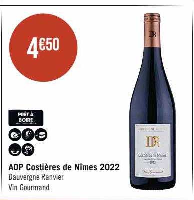 aop costières de nîmes 2022 dauvergne ranvier vin gourmand