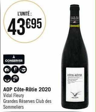 aop côte-Rôtie 2020 vidal fleury grandes réserves club des sommeliers