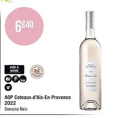 aop côteaux-d'aix-en-provence 2022 domaine nais