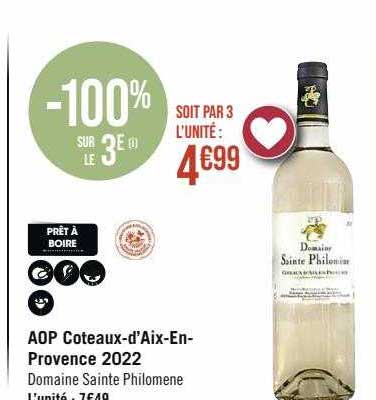 aop coteaux-d'Aix-En-Provence 2022 domaine sainte philomène
