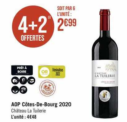 aop côtes-De-Bourg 2020 château la tuilerie