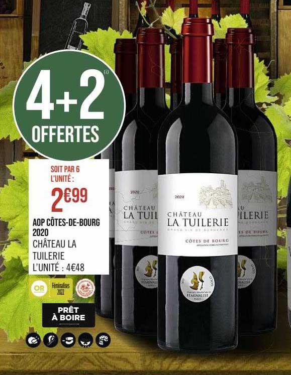 aop côtes-de-bourg 2020 château la tuilerie