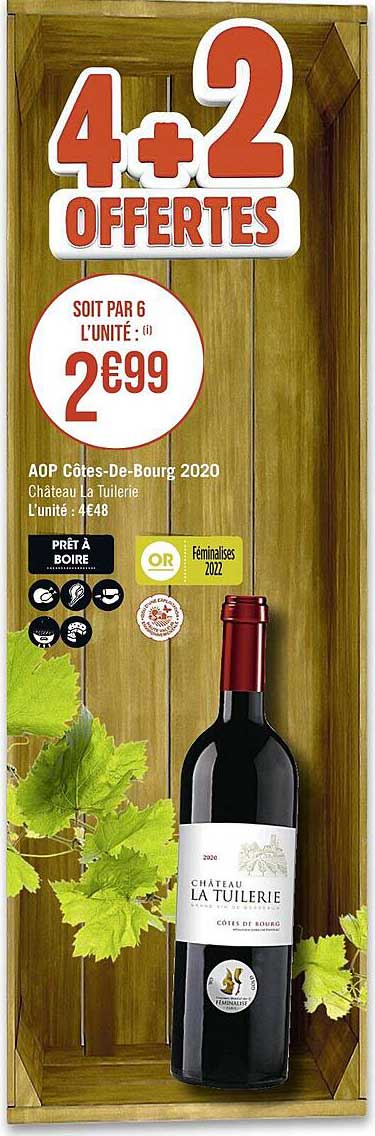 aop côtes-De-Bourg 2020 château la tuilerie