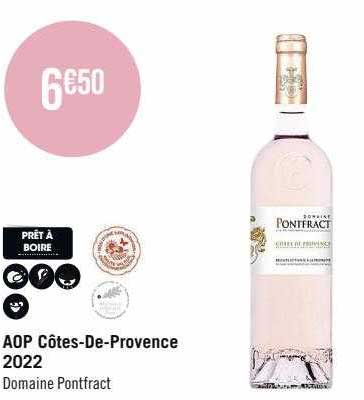 aop côtes-De-Provence 2022 domaine pontfract