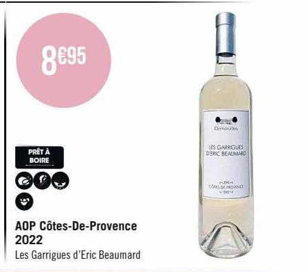 aop côtes-De-Provence 2022 les garrigues d'éric beaumard