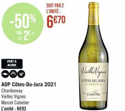 aop côtes-Du-Jura 2021 chardonnay vieilles vignes marcel cabelier