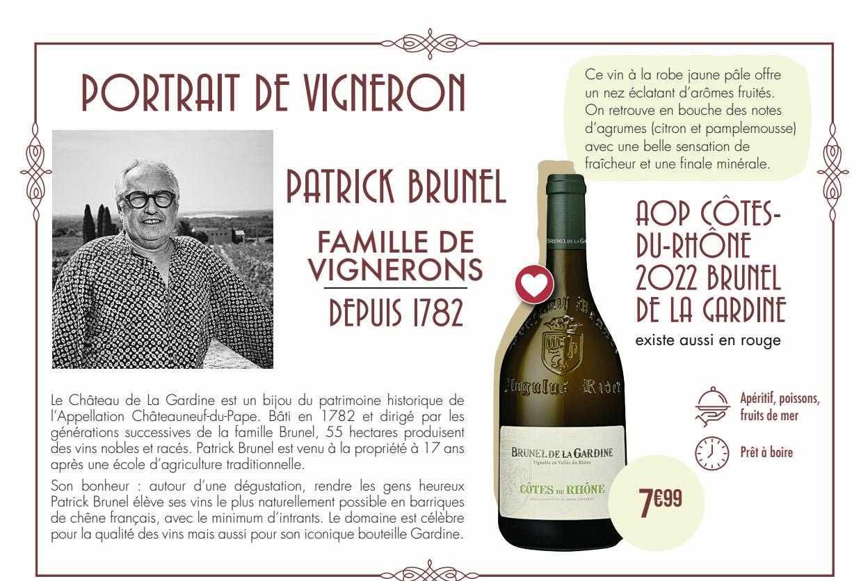 aop côtes-du-rhône 2022 brunel de la gardine