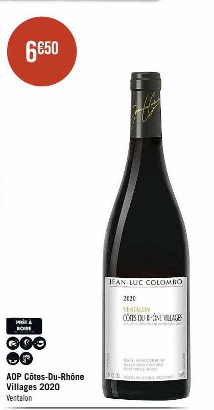 aop côtes-Du-Rhône villages 2020 ventalon