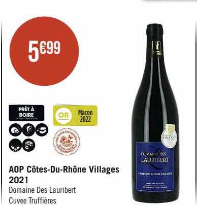 aop côtes-Du-Rhône villages 2021 domaine des lauribert cuvée truffières
