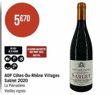 aop côtes-Du-Rhône villages sablet 2020 la piérradière vieilles vignes