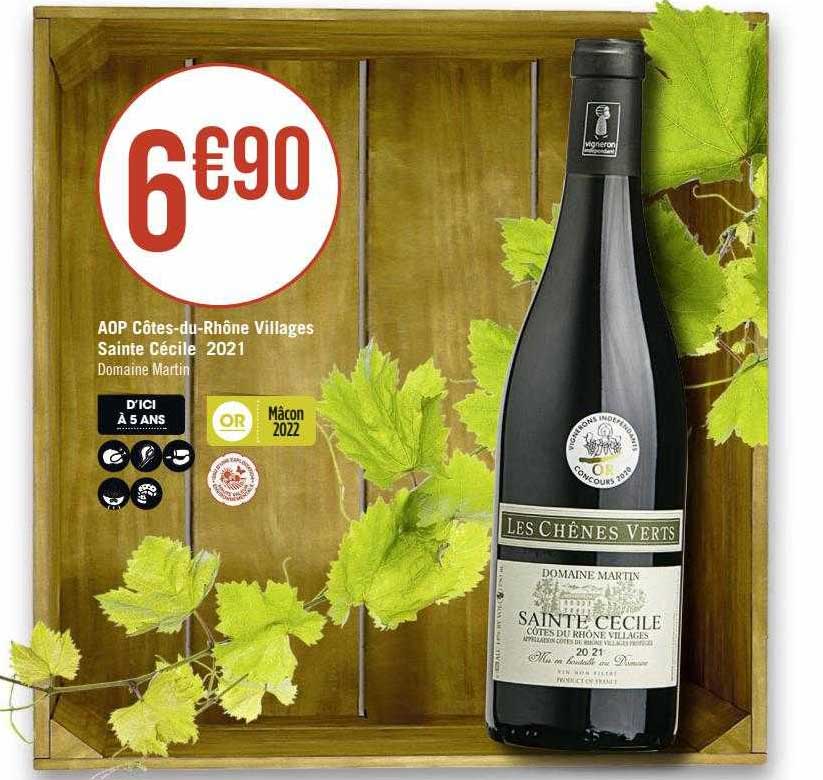 aop côtes-du-rhône villages sainte cécile 2021 domaine martin