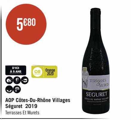 aop côtes-Du-Rhône villages séguret 2019 terrasses et murets