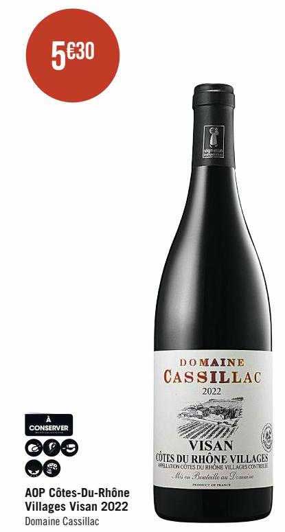 aop côtes-Du-Rhône villages visan 2022 domaine cassillac