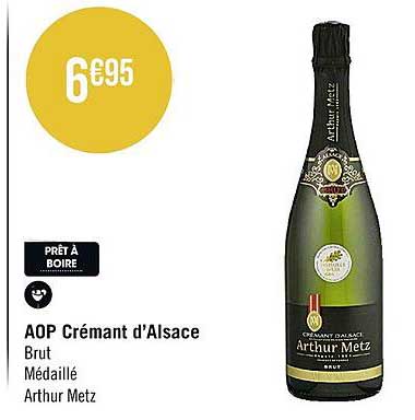 aop crémant d'alsace brut médaillé arthur metz