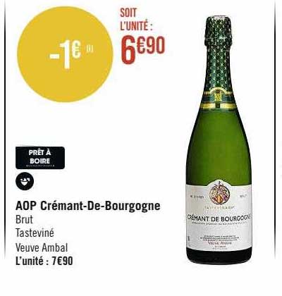 aop crémant-De-Bourgogne brut tasteviné veuve ambal
