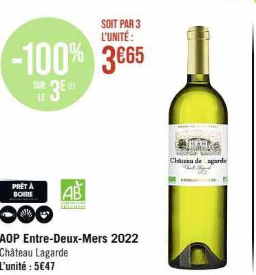 Aop Entre-Deux-Mers 2022 Château Lagarde