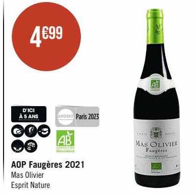aop faugères 2021 mas oliviera esprit nature