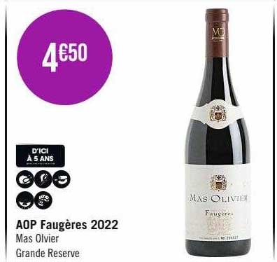 aop faugères 2022 mas olvier grande réserve