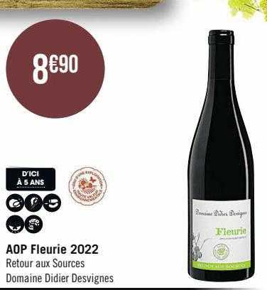 Aop Fleurie 2022 Retour Aux Sources Domaine Didier Desvignes