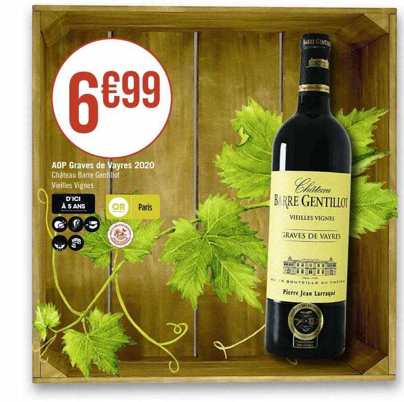 Aop Graves De Vayres 2020 Château Barre Gentillot