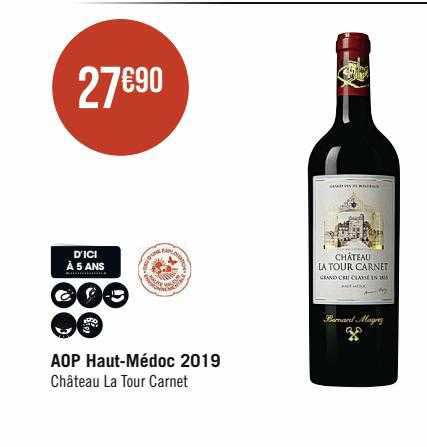 aop haut-Médoc 2019 château la tour carnet