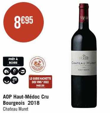aop haut-Médoc cru bourgeois 2018 château muret