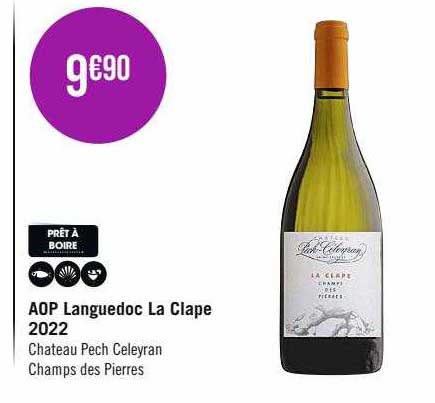 aop languedoc la clape 2022 château pech celeyran champs des pierres