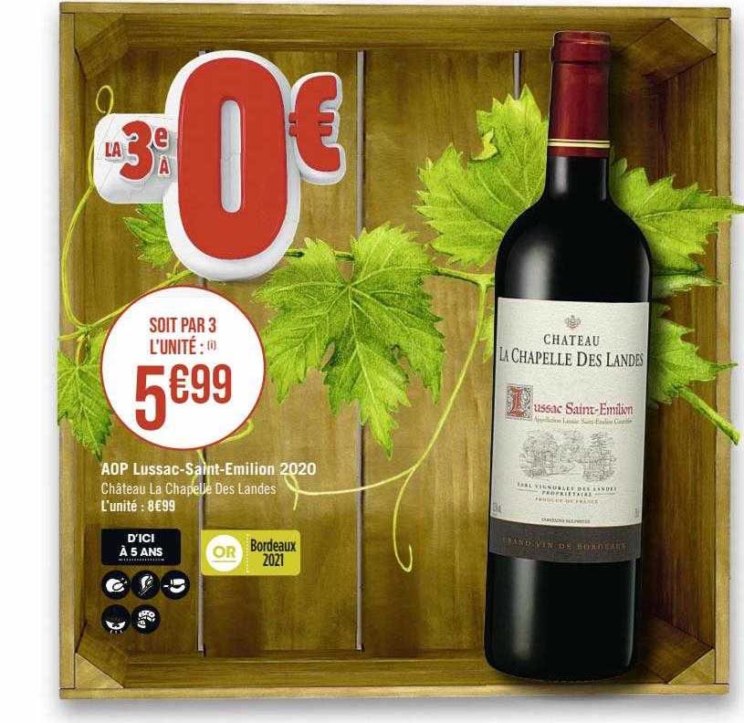 aop lussac-Saint-Emilion 2020 château la chapelle des landes