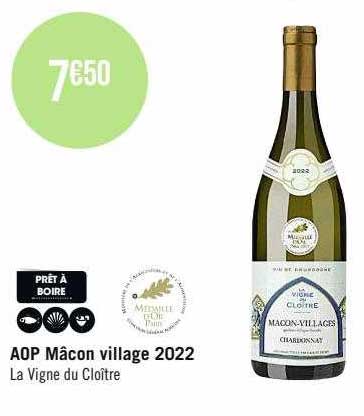 Aop Mâcon Village 2022 La Vigne Du Clôtre