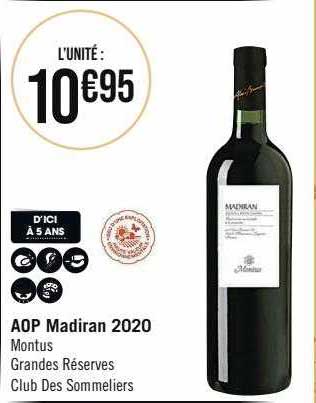 aop madiran 2020 montus grandes réserves club des sommeliers