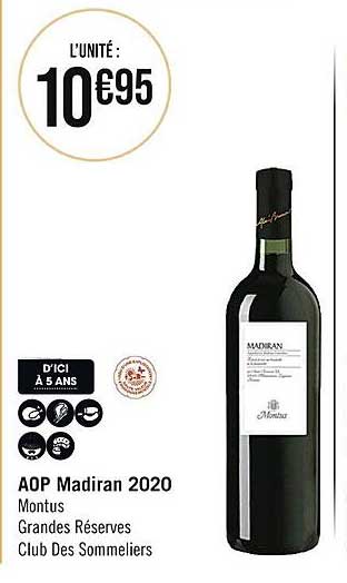 aop madiran 2020 montus grandes réserves club des sommeliers