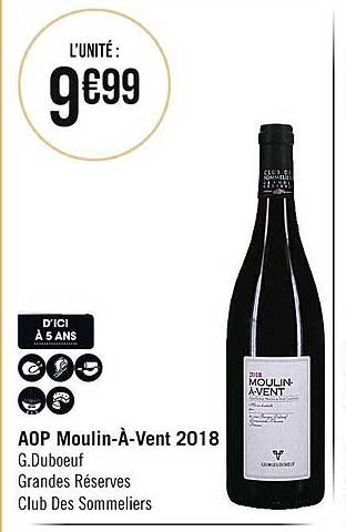 aop moulin-à-vent 2018 g.duboeuf grandes réserves club des sommeliers
