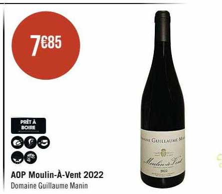 aop moulin-à-Vent 2022 domaine guillaume manin