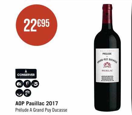 aop pauillac 2017 prélude a grand puy ducasse