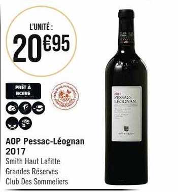 aop pessac-Léognan 2017 smith haut lafitte grandes réserves club des sommeliers