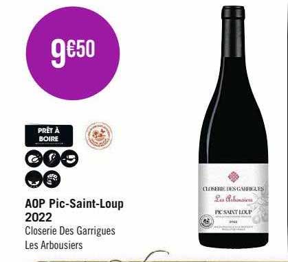 aop pic-Saint-Loup 2022 closerie des garrigues les arbousiers