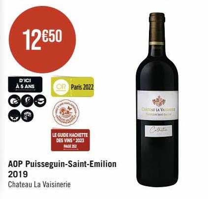 aop puisseguin-Saint-Emilion 2019 château la vaisinerie