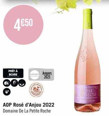 aop rosé d'anjou 2022 domaine de la petite roche