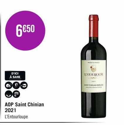 aop saint chinian 2021 l'entourloupe