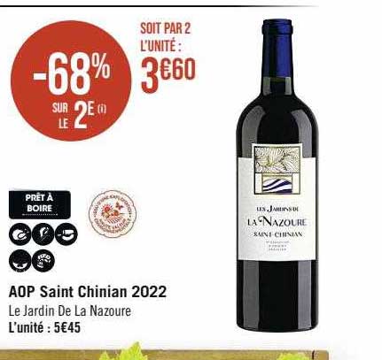 Aop Saint Chinian 2022 Le Jardin De La Nazoure