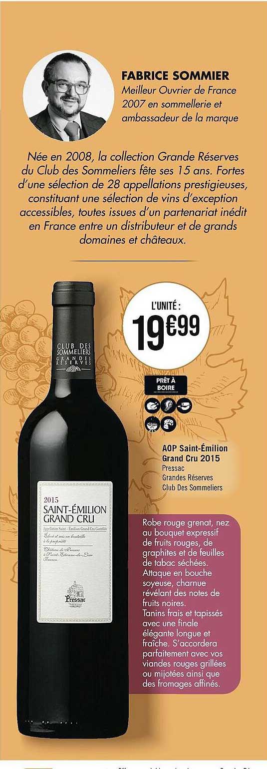 aop saint-emilion grand cru 2015 pressac grandes réserves club des sommeliers