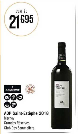aop saint-estèphe 2018 meyney grandes réserves club des sommeliers