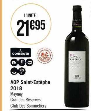 aop saint-estèphe 2018 meyney grandes réserves club des sommeliers